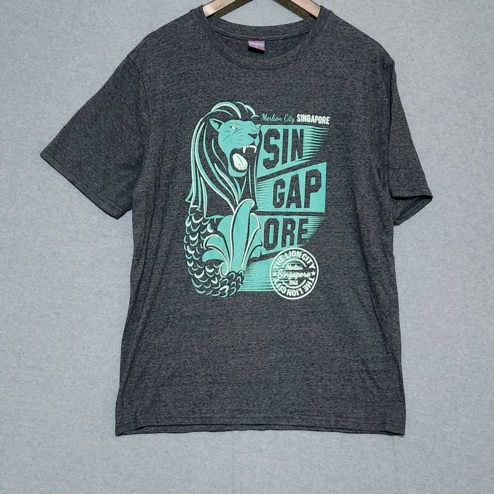 Discover Singapore Blue Graphic Tee